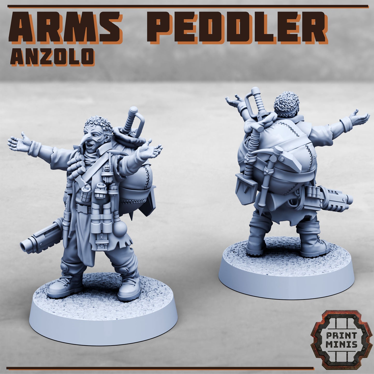 Anzolo - Arms Peddler - Figurine Print Minis