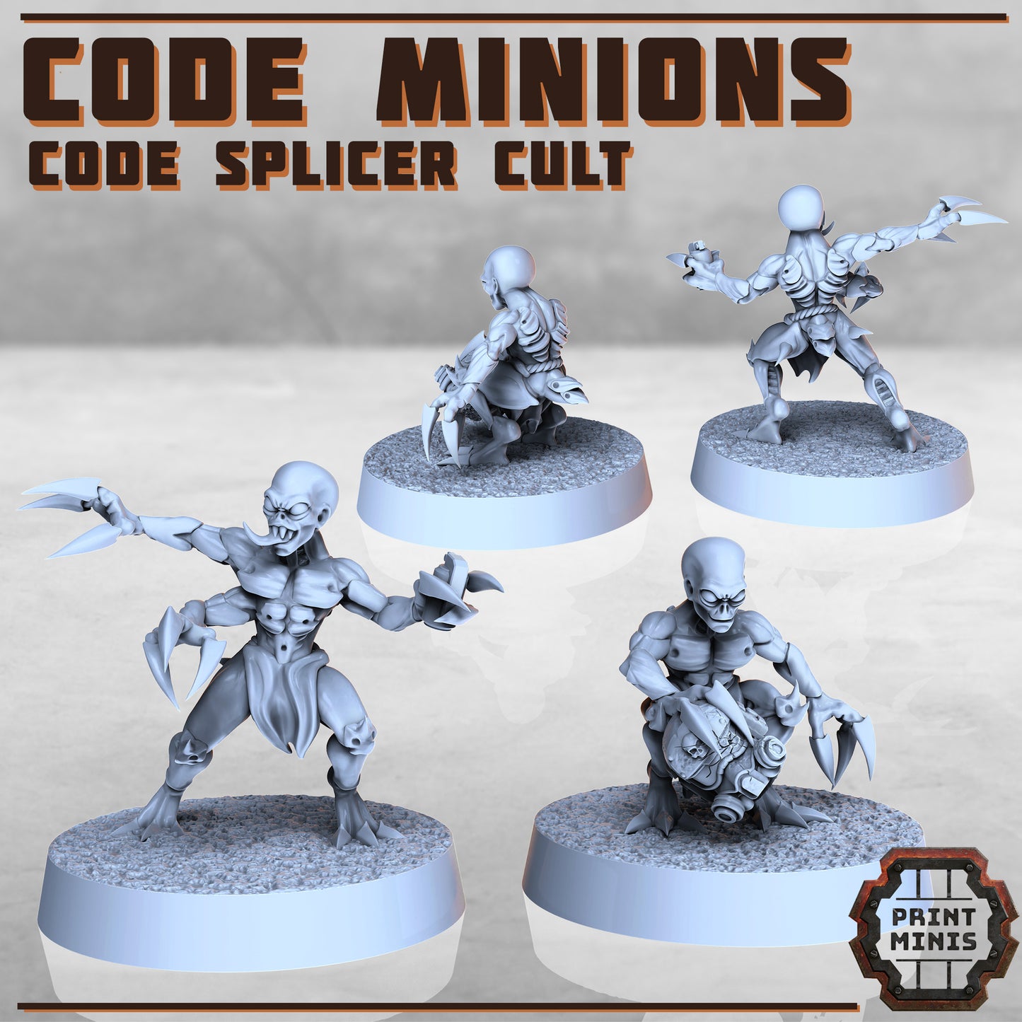 Code Splicer Coven + Code Minions - Figurine Print Minis - PRINT MINIS - 3DPitFactory