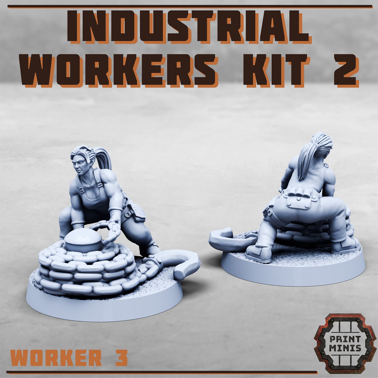 Female Industrial Workers - Figurine Print Minis