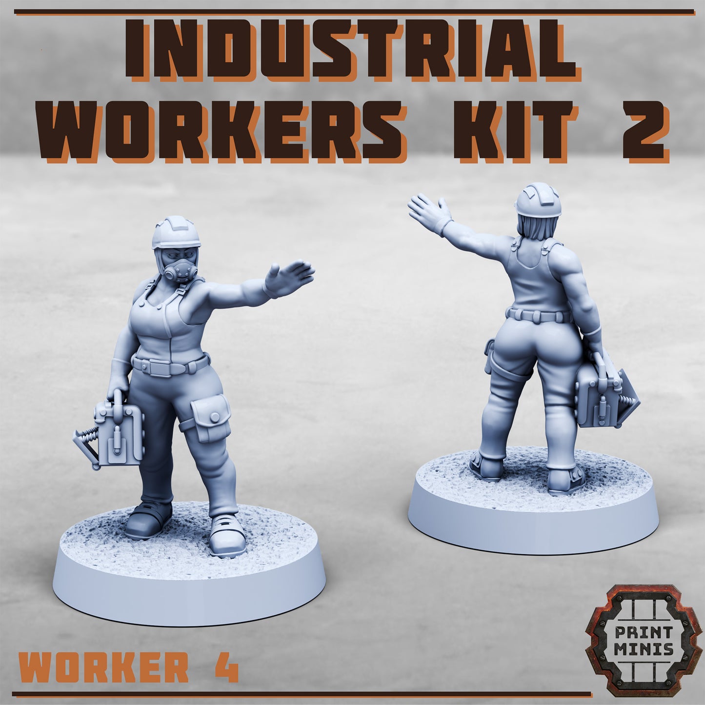 Female Industrial Workers - Figurine Print Minis