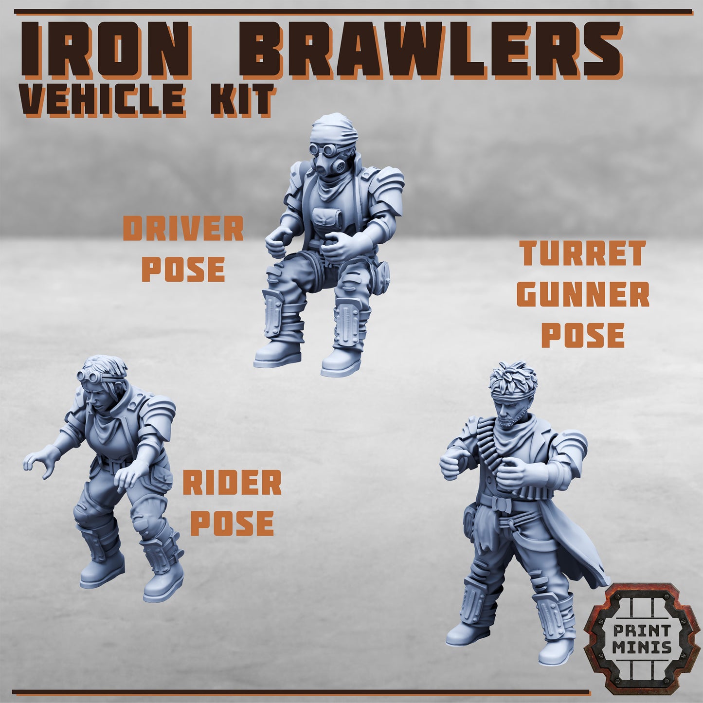 Iron Brawlers Vehicle Kit - Figurine Print Minis