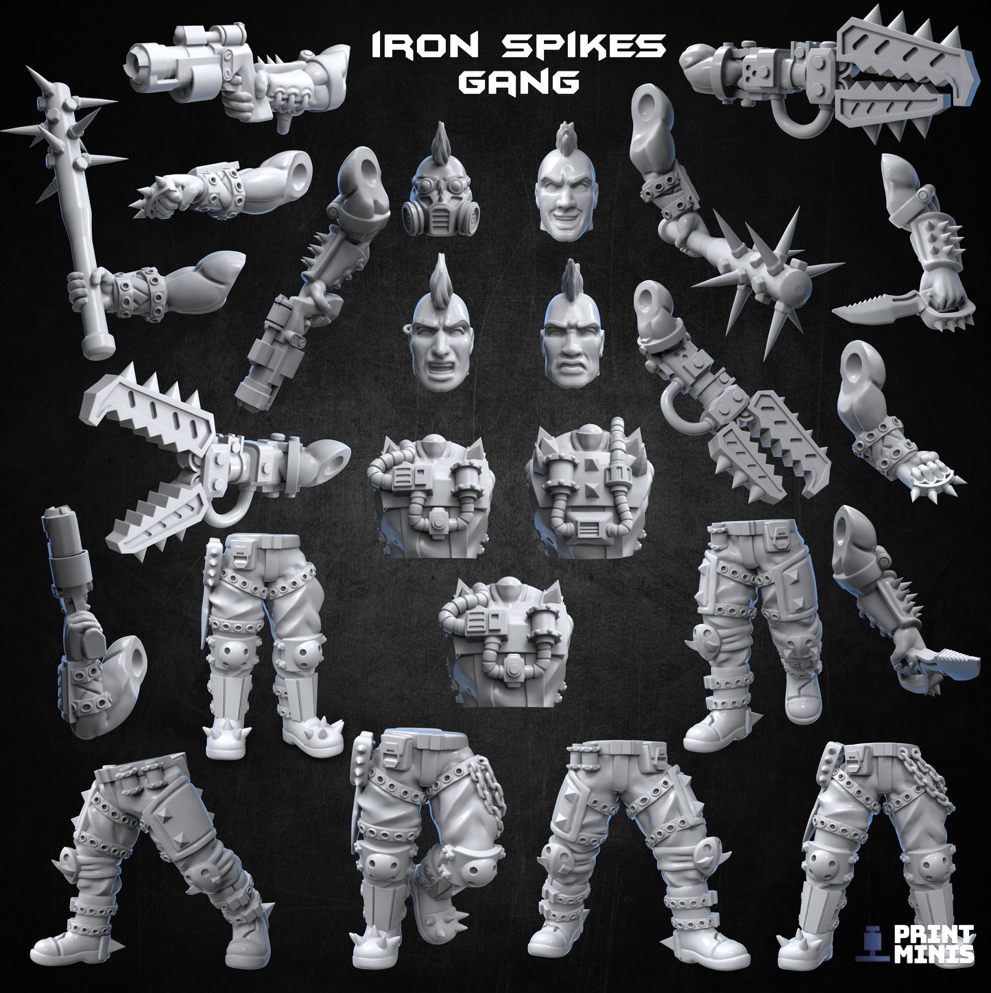 The Iron Spikes Gang - Figurine Print Minis