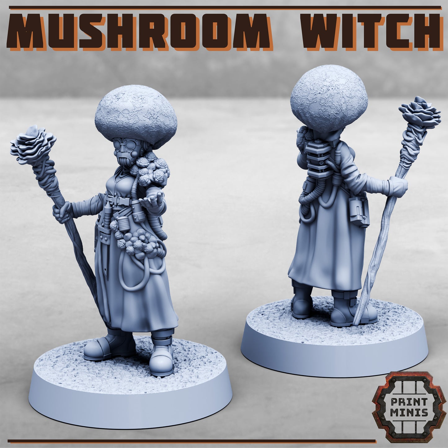 Mushroom Witch - Figurine Print Minis