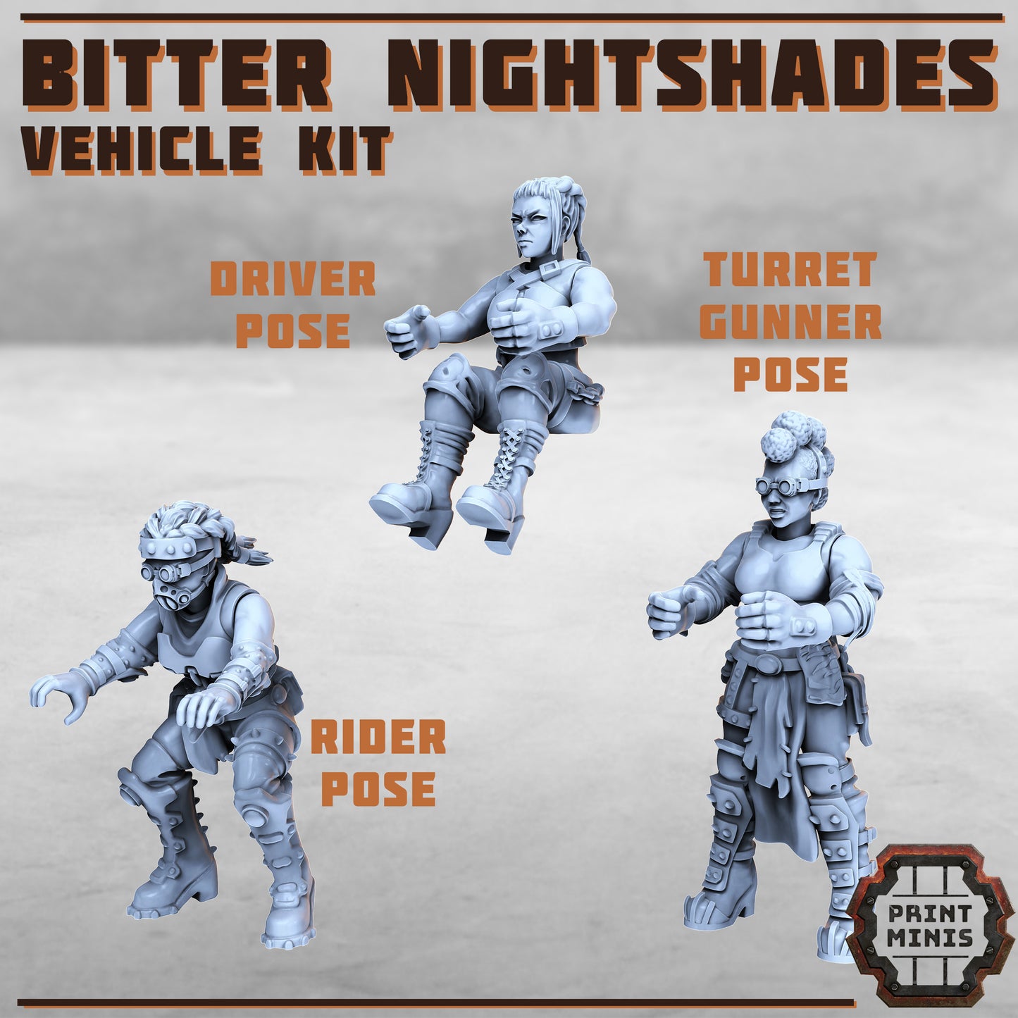 Bitter Nightshades vehicle kit - Figurine Print Minis - PRINT MINIS - 3DPitFactory