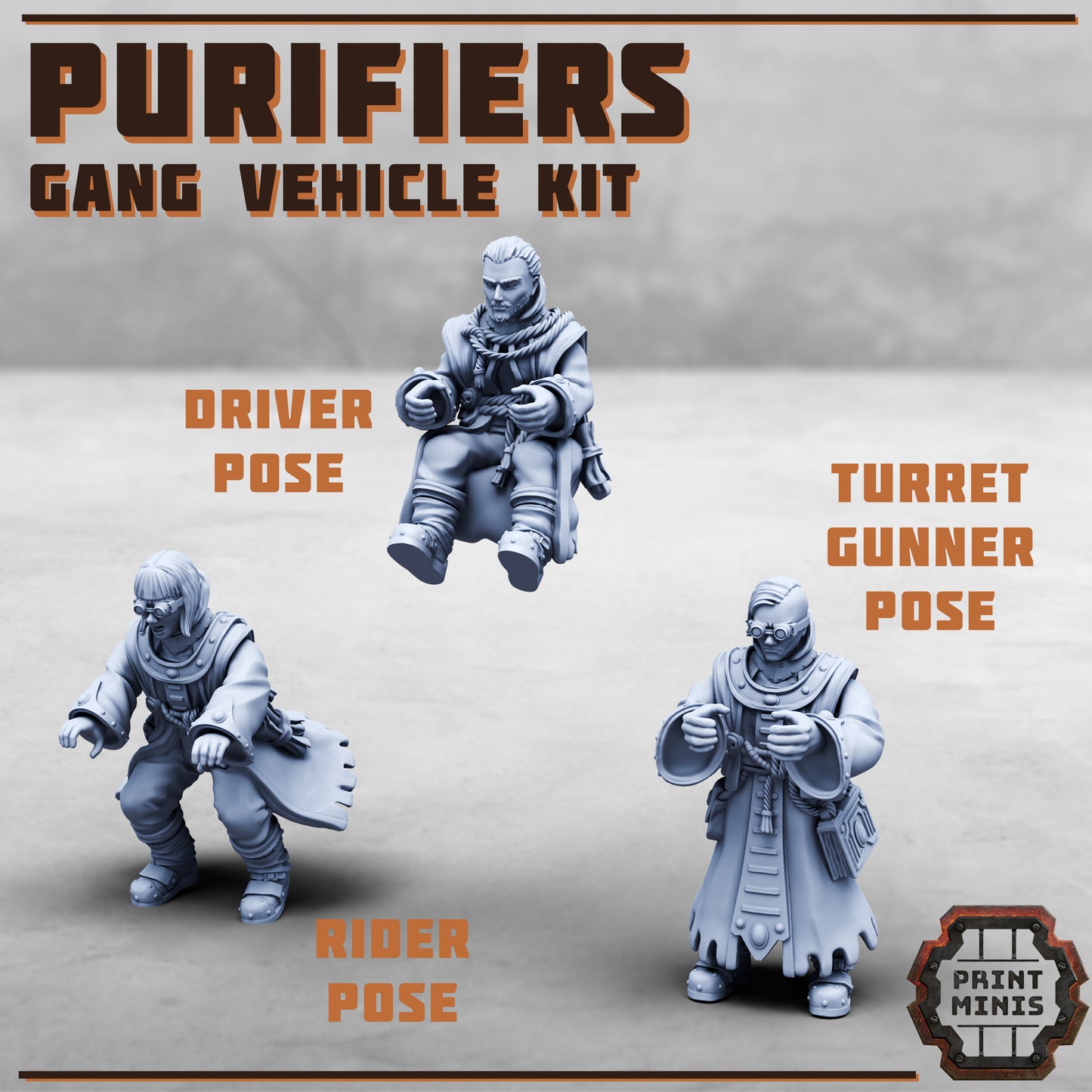 Purifier Gang - Vehicle Kit - Figurine Print Minis - PRINT MINIS - 3DPitFactory