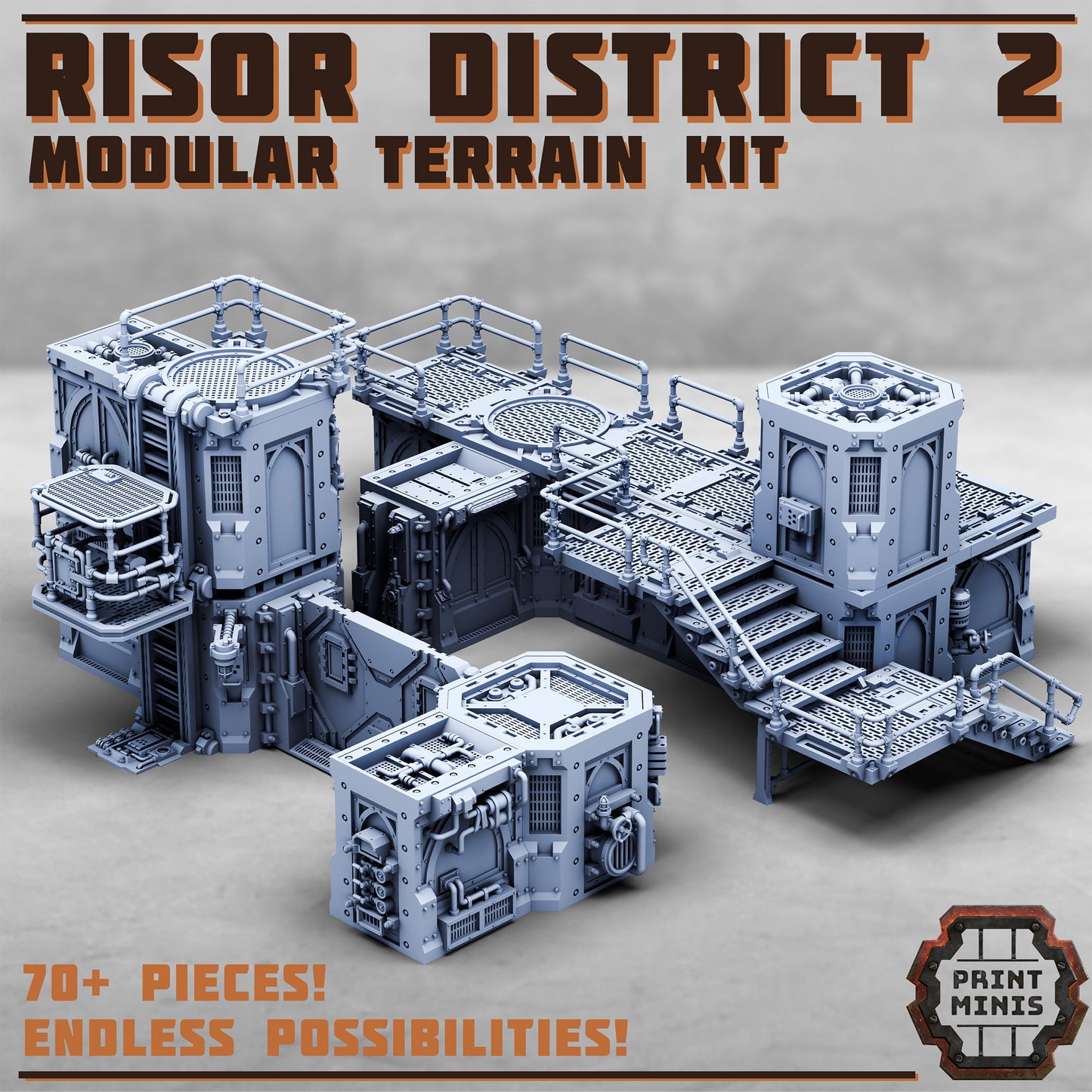 Risor District 2 Modular Terrain Kit - Figurine Print Minis