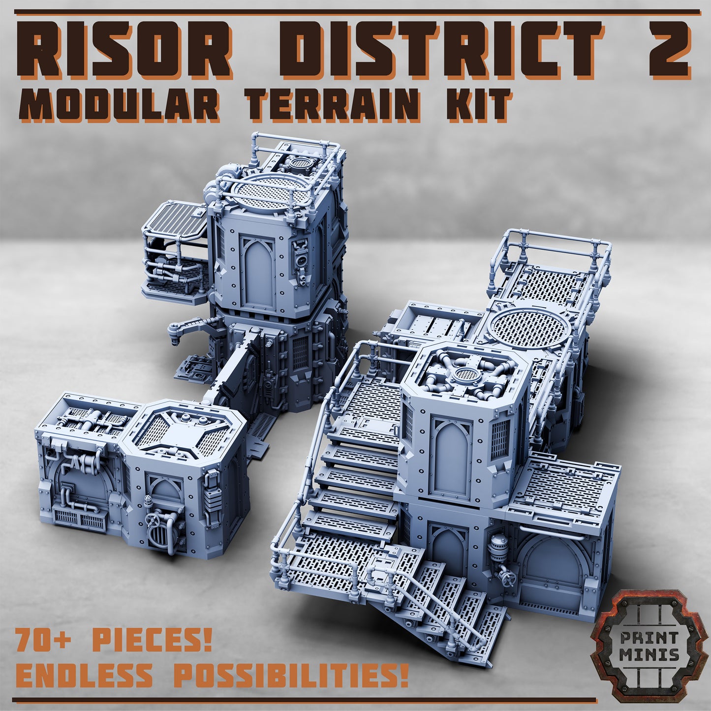 Risor District 2 Modular Terrain Kit - Figurine Print Minis