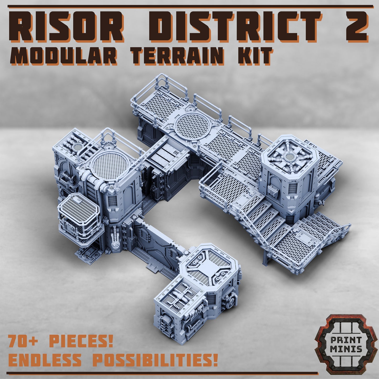 Risor District 2 Modular Terrain Kit - Figurine Print Minis