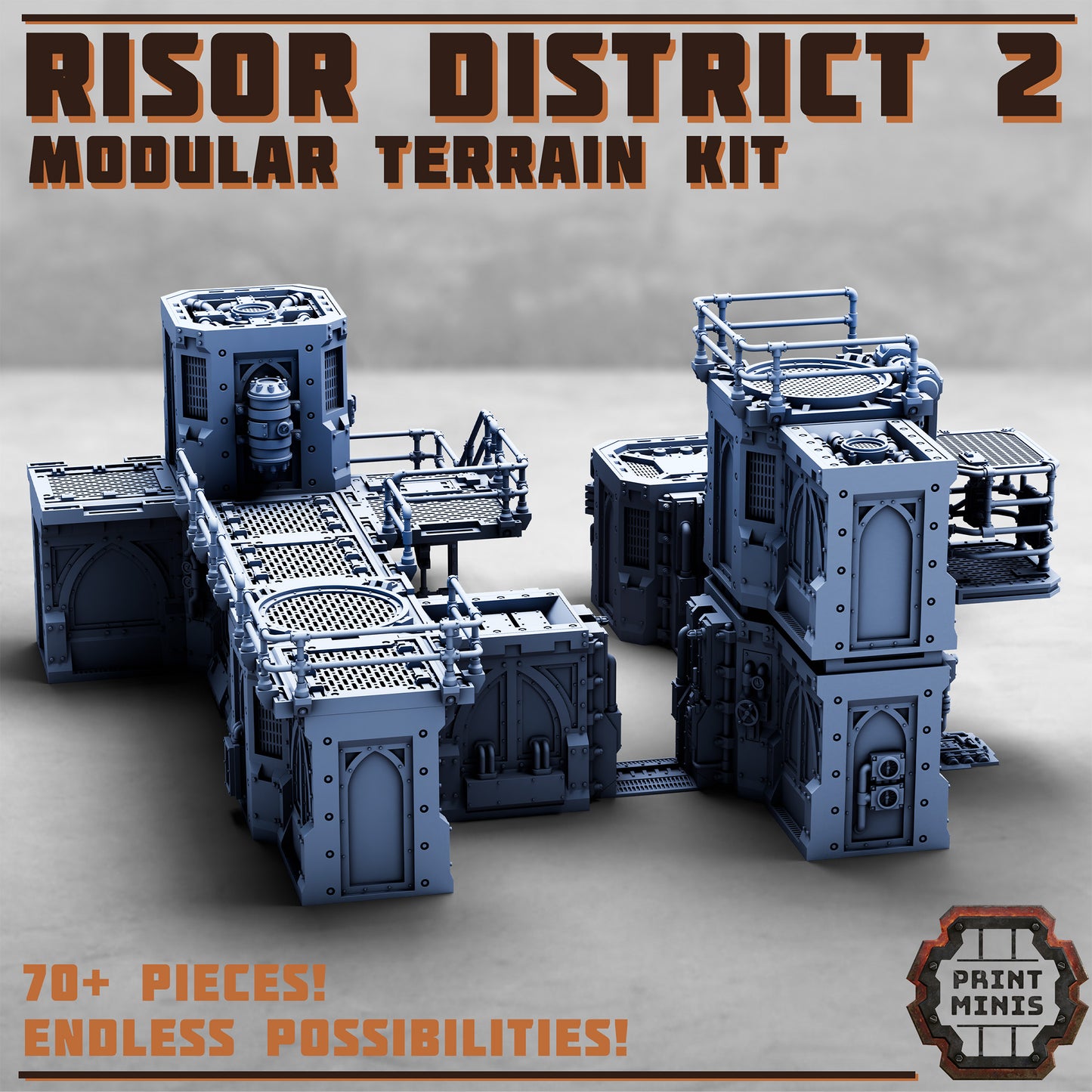 Risor District 2 Modular Terrain Kit - Figurine Print Minis