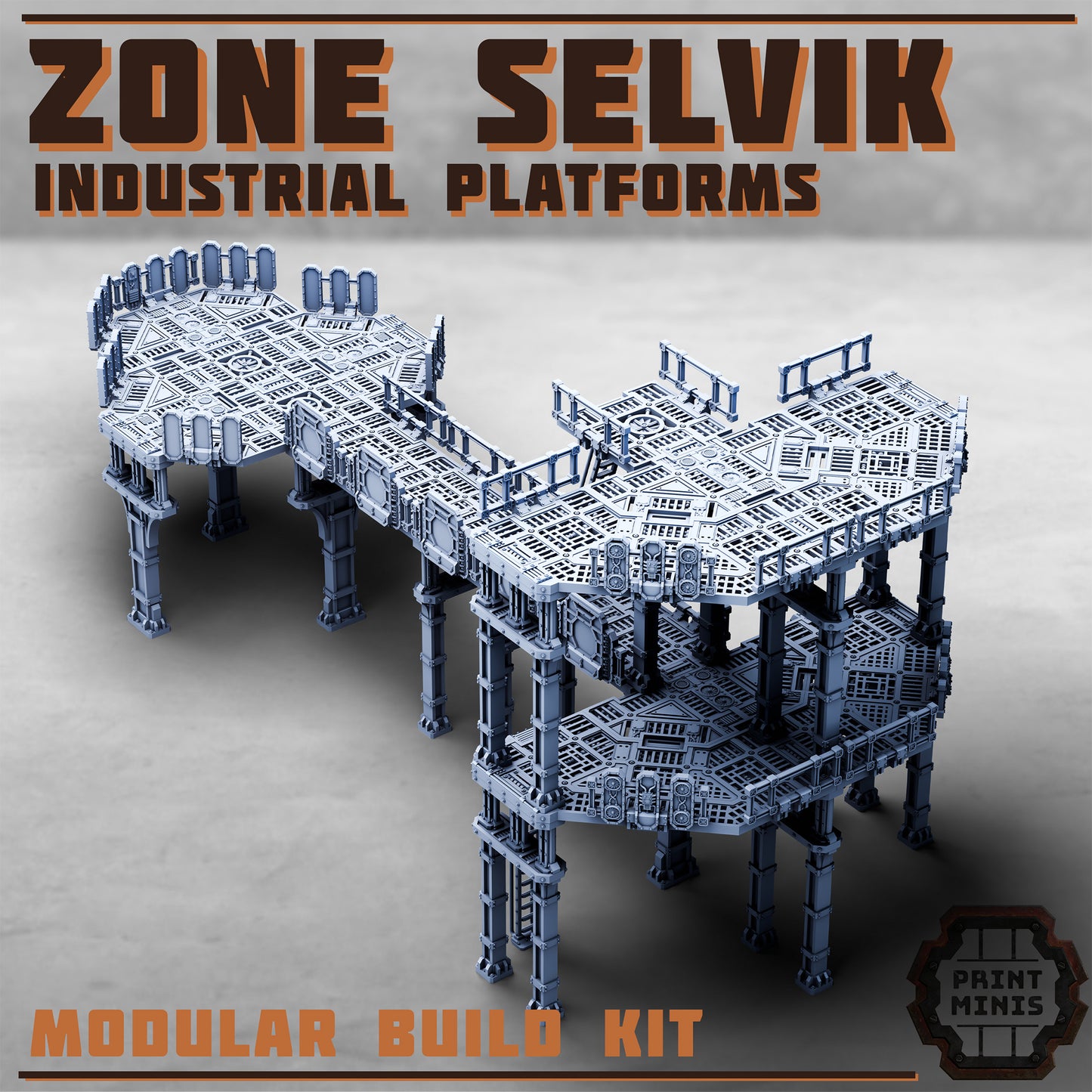 Zone Selvik - Industrial Platform Kit - Figurine Print Minis