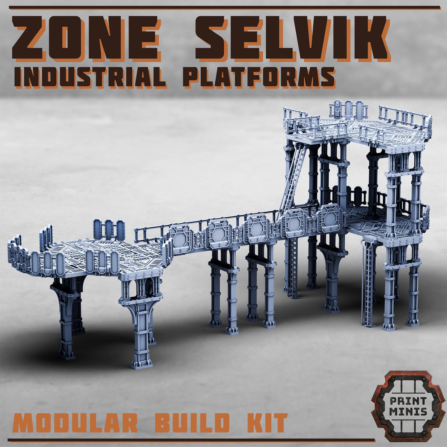 Zone Selvik - Industrial Platform Kit - Figurine Print Minis