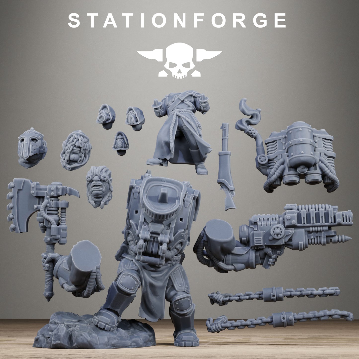 Scavenger Beast Controllers - 3 Figurines - Station Forge