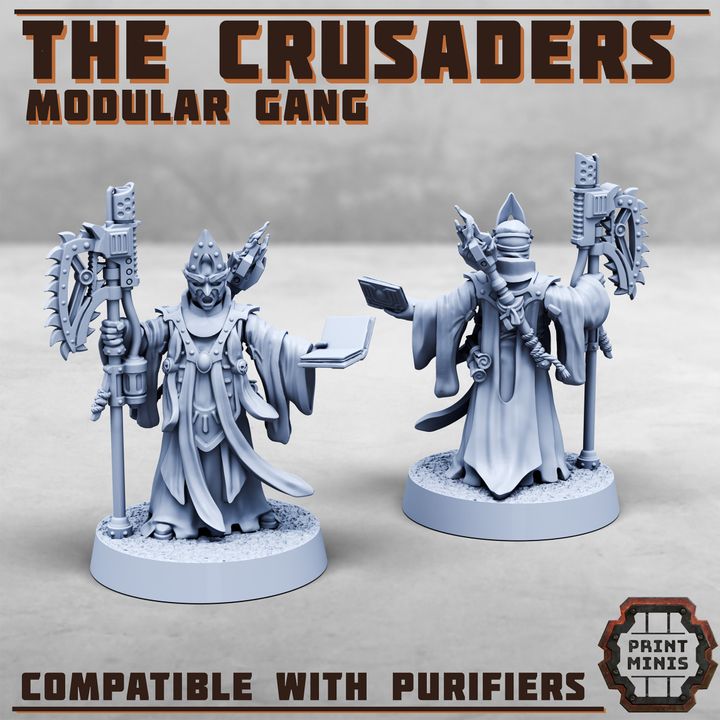 The Crusaders - Purifier Gang - Figurine Print Minis - PRINT MINIS - 3DPitFactory