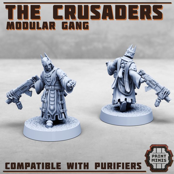 The Crusaders - Purifier Gang - Figurine Print Minis - PRINT MINIS - 3DPitFactory