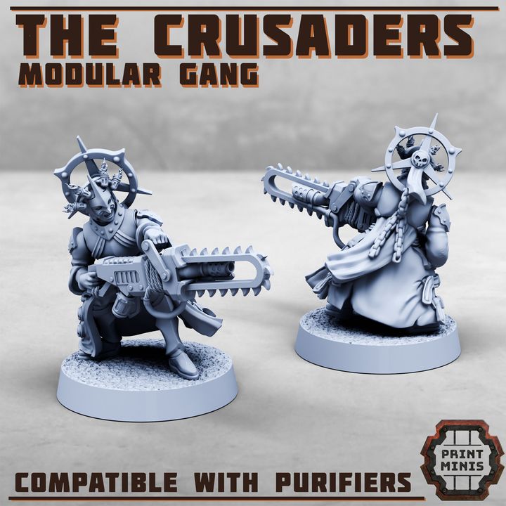The Crusaders - Purifier Gang - Figurine Print Minis - PRINT MINIS - 3DPitFactory