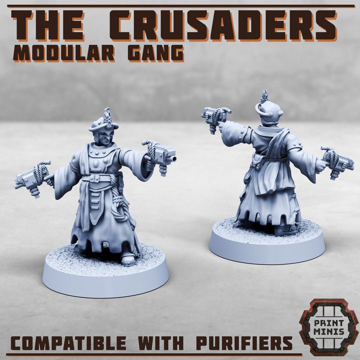 The Crusaders - Purifier Gang - Figurine Print Minis - PRINT MINIS - 3DPitFactory