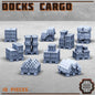 DOCKS CARGO - Cargo Set - 10 Pièces - Figurine Print Minis