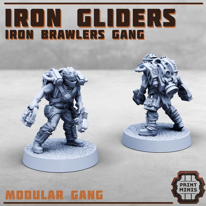 Iron Gliders Iron Brawlers Gang - Figurine Print Minis