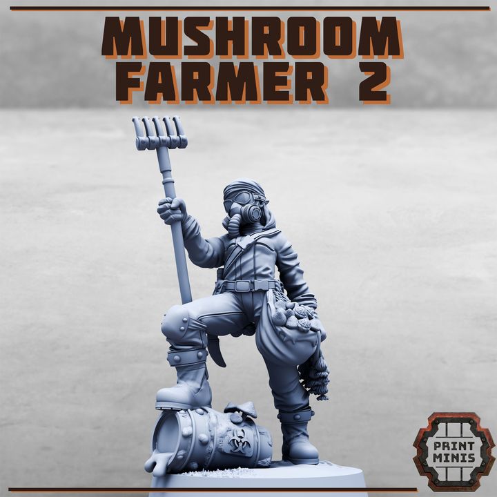 Mushroom Farmer 2 - Figurine Print Minis