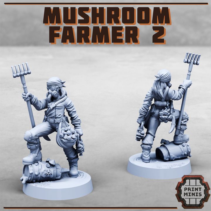 Mushroom Farmer 2 - Figurine Print Minis