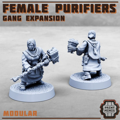 Purifier Gang - Female Expansion - Figurine Print Minis - PRINT MINIS - 3DPitFactory