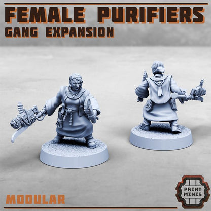 Purifier Gang - Female Expansion - Figurine Print Minis - PRINT MINIS - 3DPitFactory