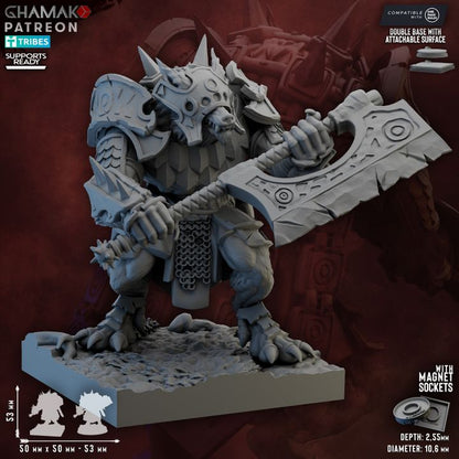 Rograth Iron Manes Champion - Figurines GHAMAK - GHAMAK - 3DPitFactory