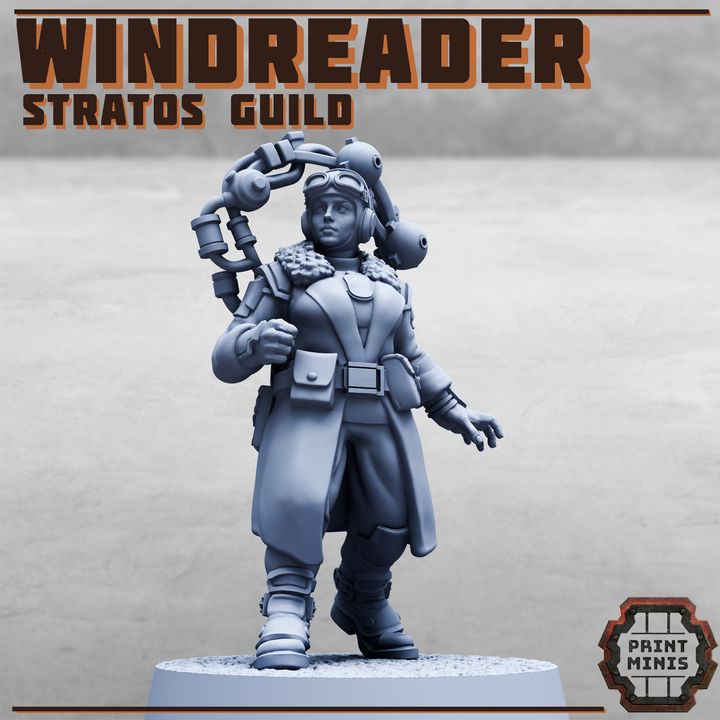 Windreader - Stratos Guild - Figurine Print Minis