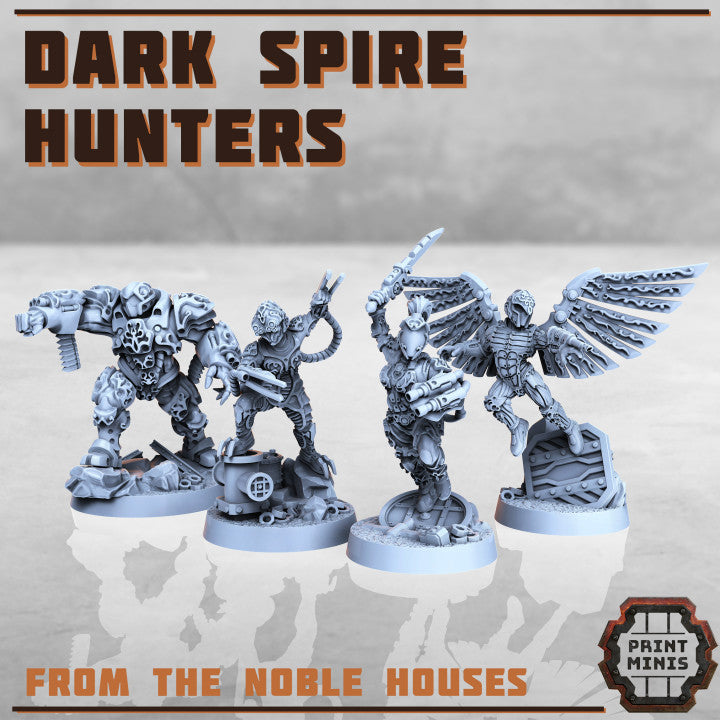 Dark Spire Hunters x4 - Figurine Print Minis - PRINT MINIS - 3DPitFactory