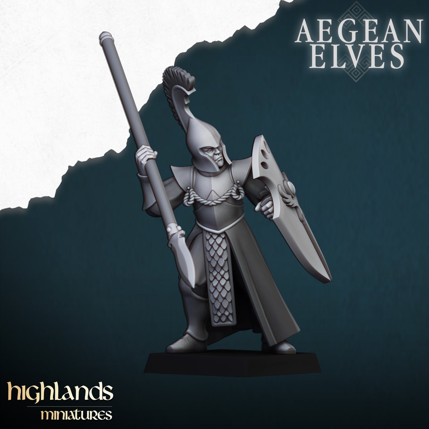 AEGEAN ELVES SPEARMEN - HIGHLANDS Miniatures