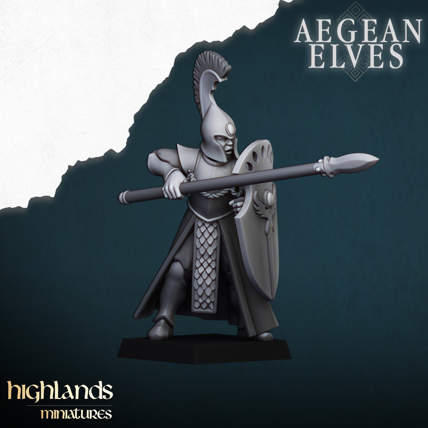 AEGEAN ELVES SPEARMEN - HIGHLANDS Miniatures