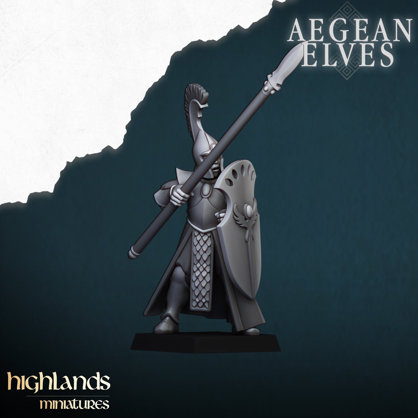 AEGEAN ELVES SPEARMEN - HIGHLANDS Miniatures