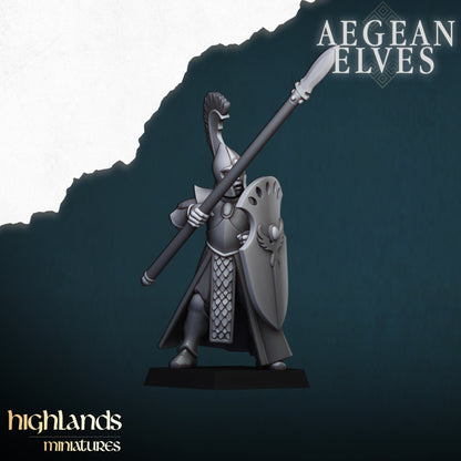 AEGEAN ELVES SPEARMEN - HIGHLANDS Miniatures