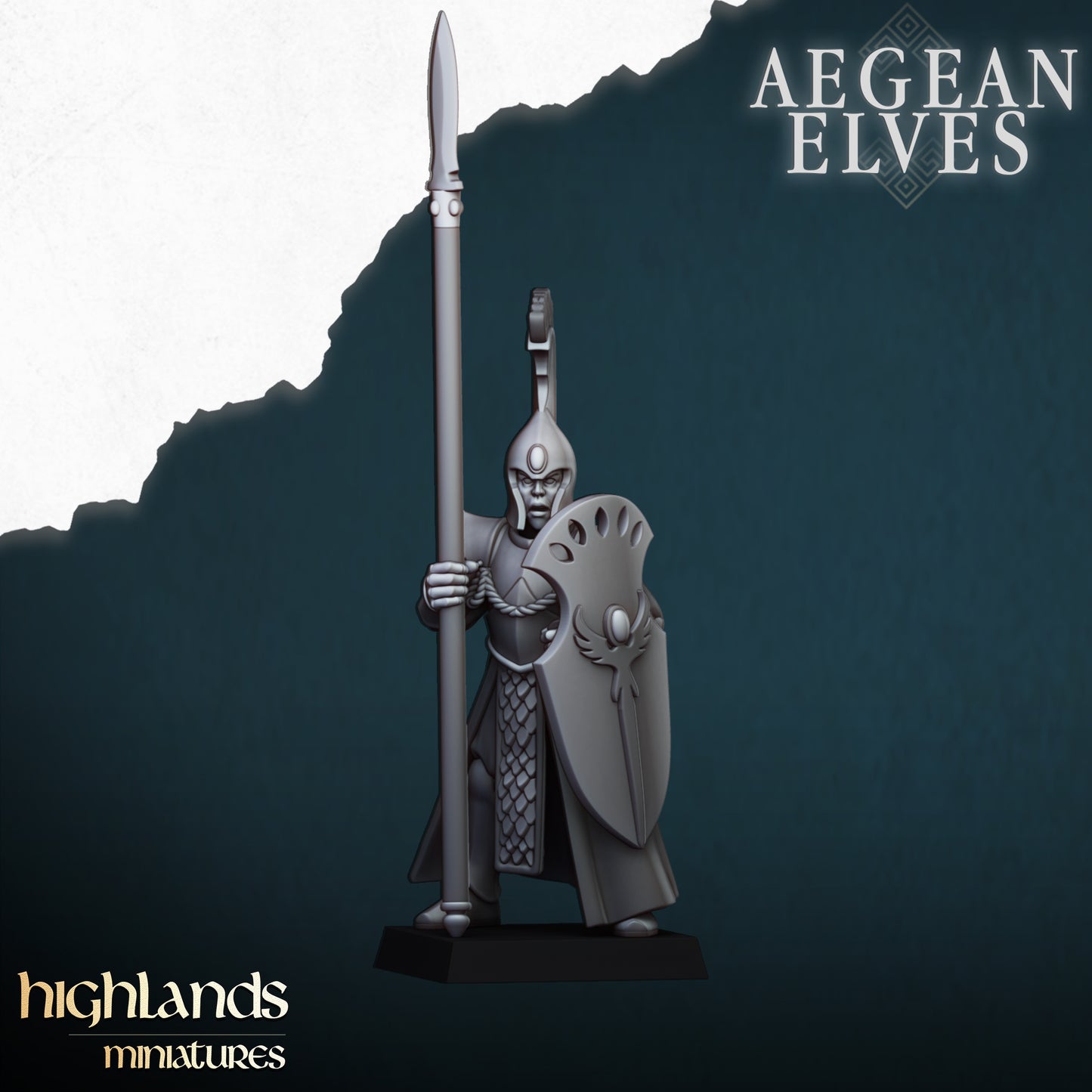 AEGEAN ELVES SPEARMEN - HIGHLANDS Miniatures