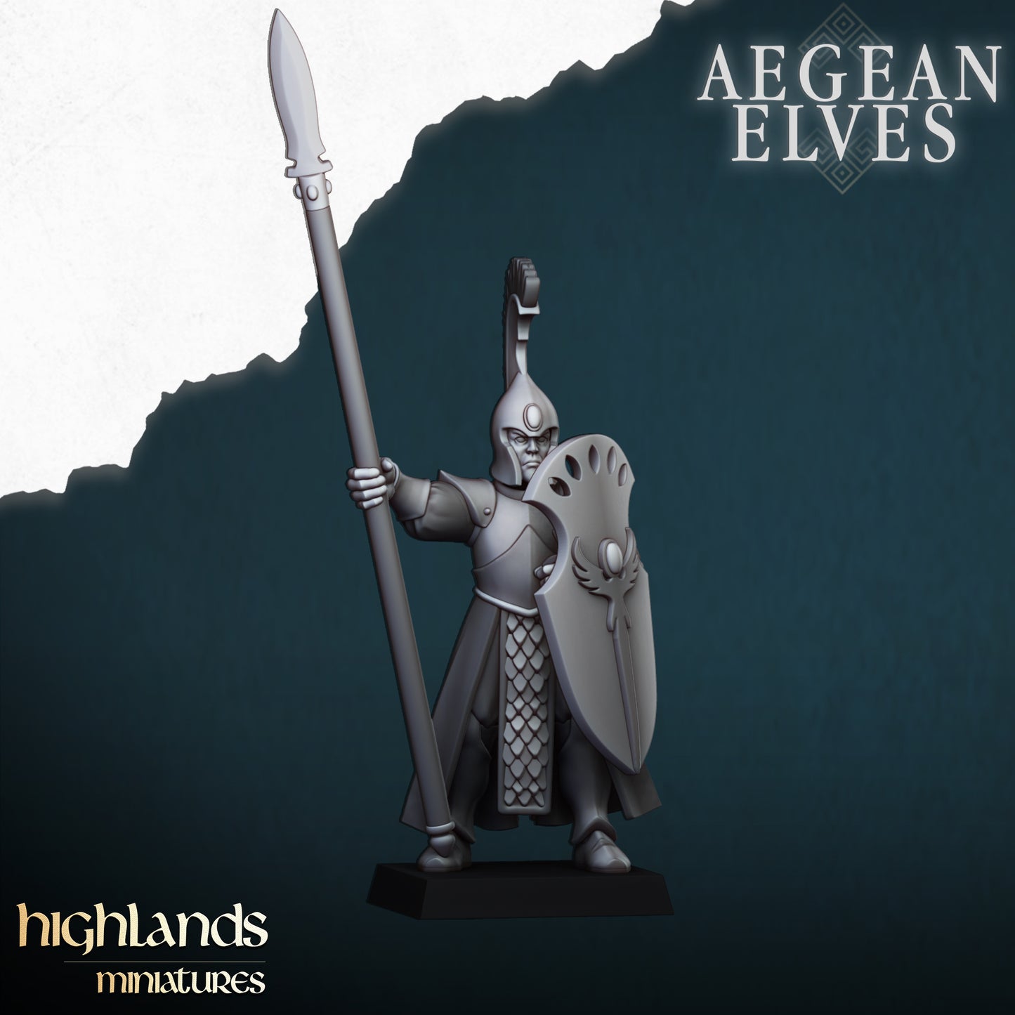 AEGEAN ELVES SPEARMEN - HIGHLANDS Miniatures