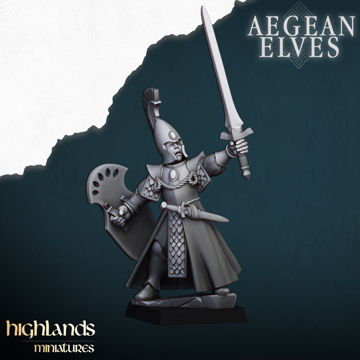 AEGEAN ELVES SPEARMEN - HIGHLANDS Miniatures