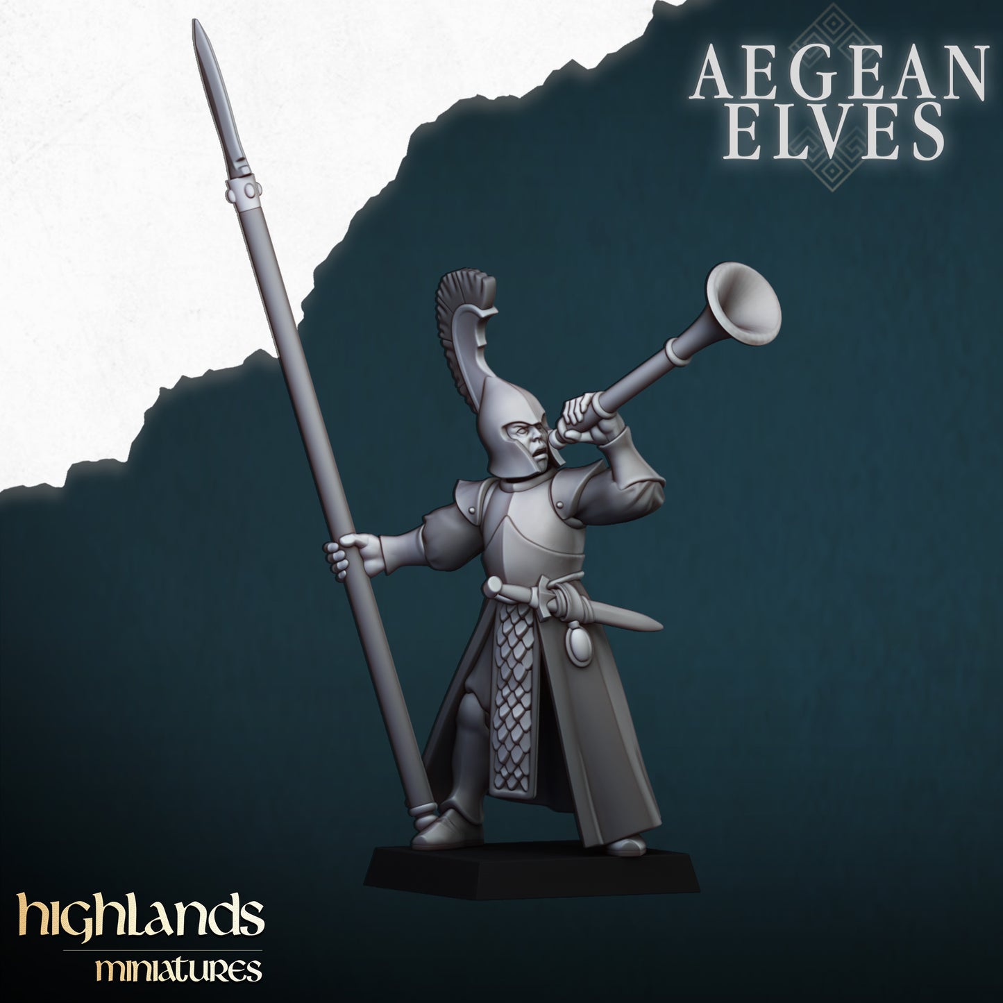 AEGEAN ELVES SPEARMEN - HIGHLANDS Miniatures