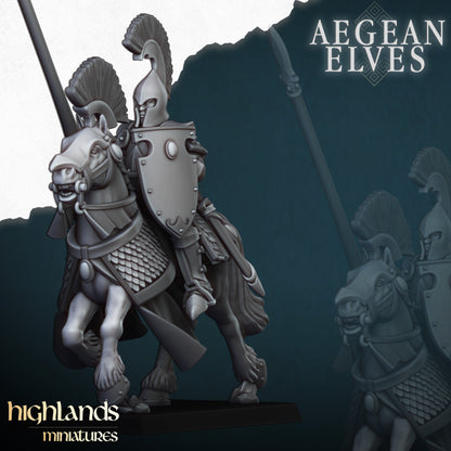 AEGEAN ELVES MOUNTED LANCES - Highlands Miniatures