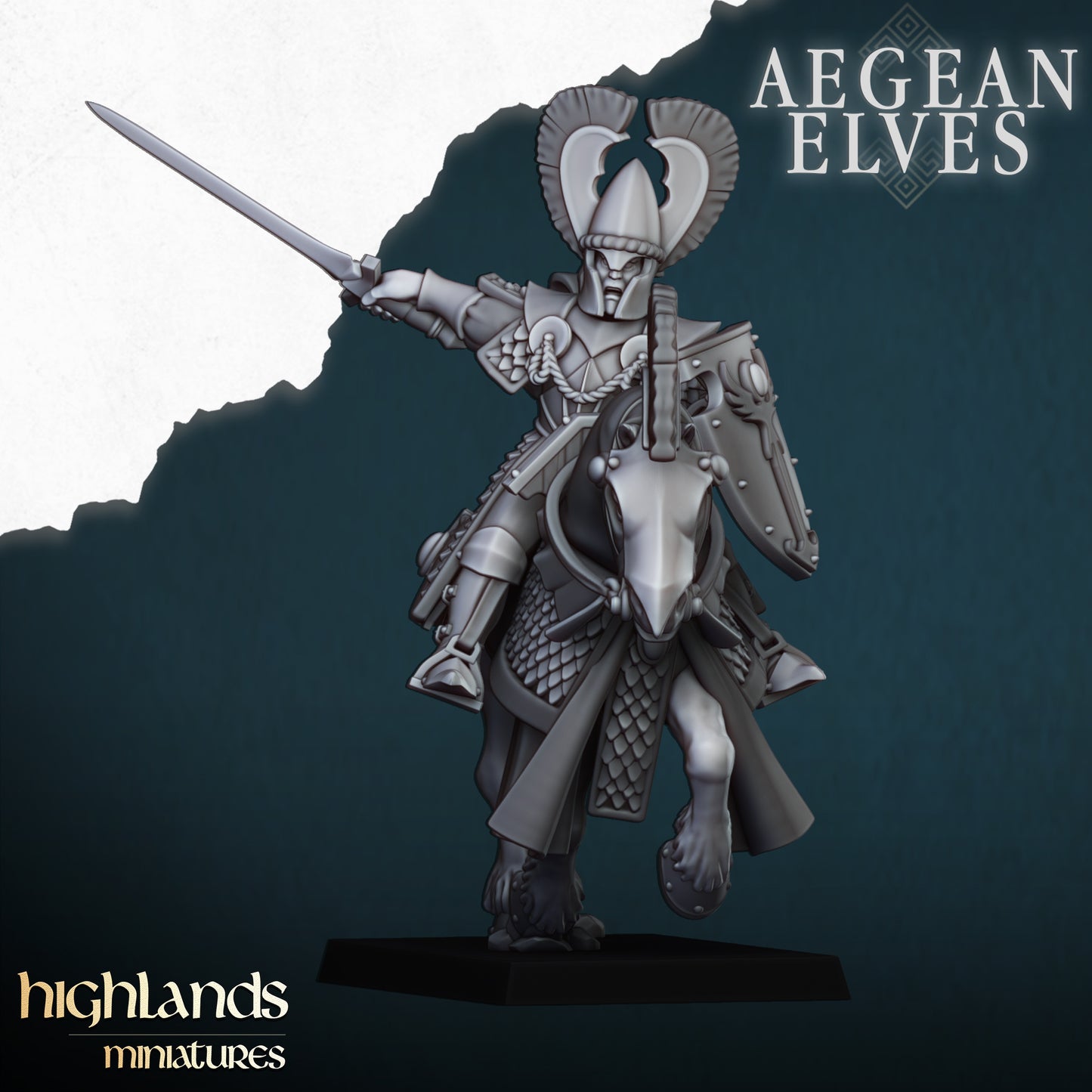 AEGEAN ELVES MOUNTED LANCES - Highlands Miniatures