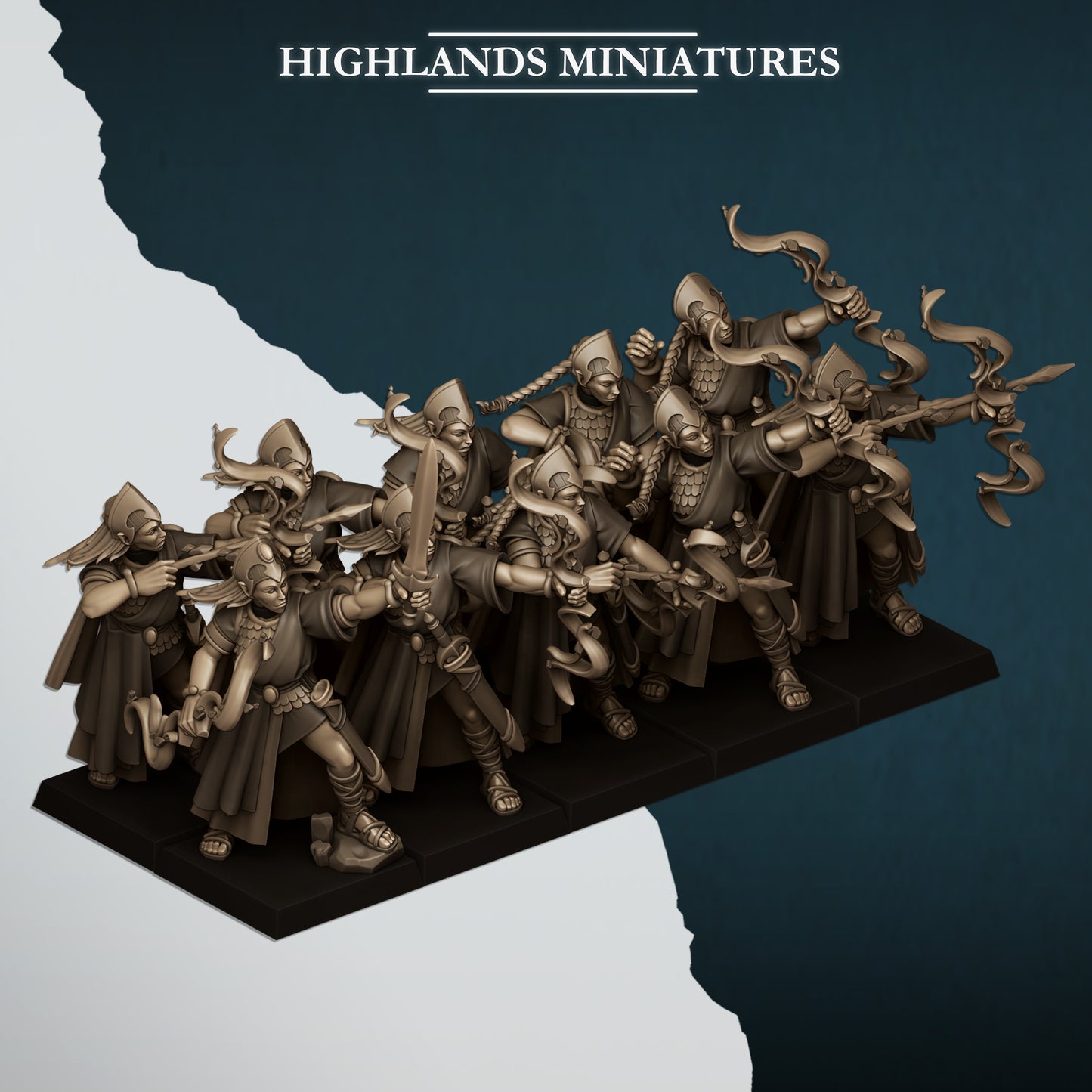 AEGEAN MAIDS with Bows - HIGHLANDS Miniatures
