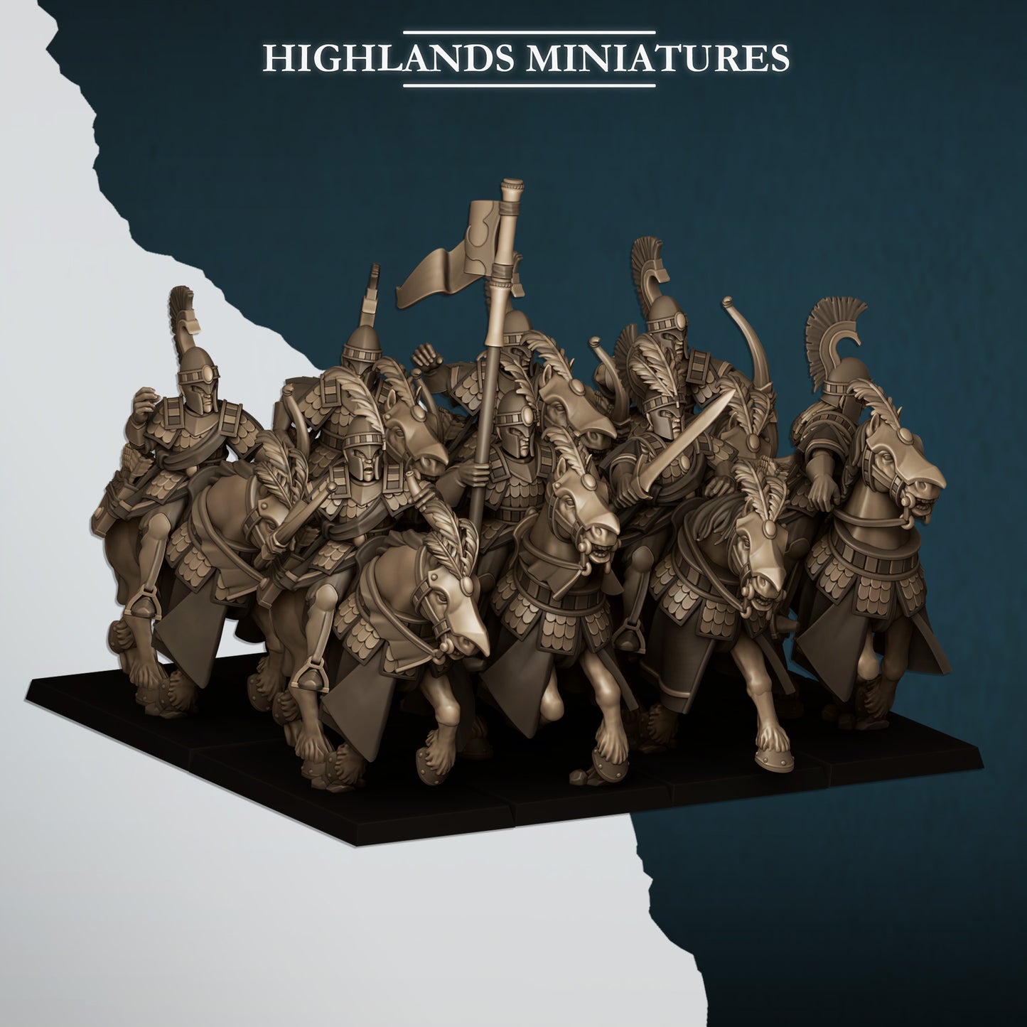 AEGEAN SEA HIPPEIS WITH BOWS - Figurine Highlands Miniatures