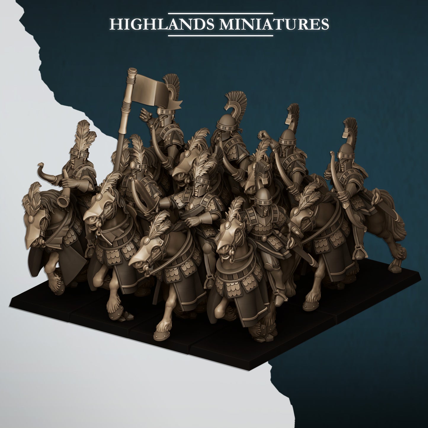 AEGEAN SEA HIPPEIS WITH BOWS - Figurine Highlands Miniatures