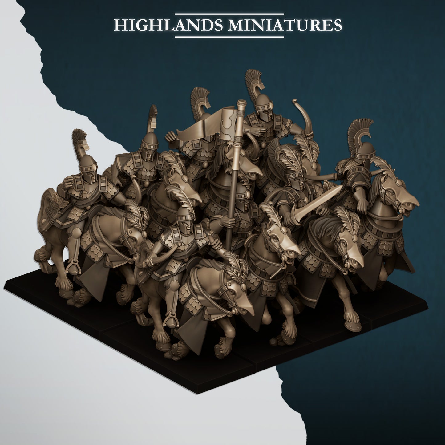 AEGEAN SEA HIPPEIS WITH BOWS - Figurine Highlands Miniatures