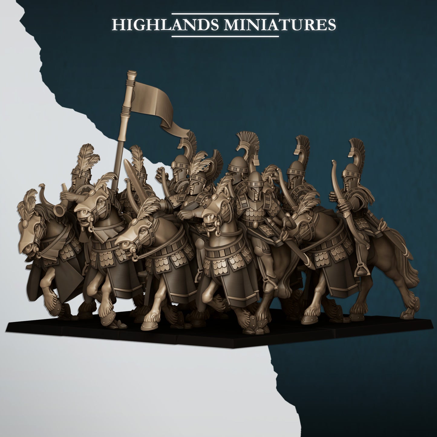 AEGEAN SEA HIPPEIS WITH BOWS - Figurine Highlands Miniatures