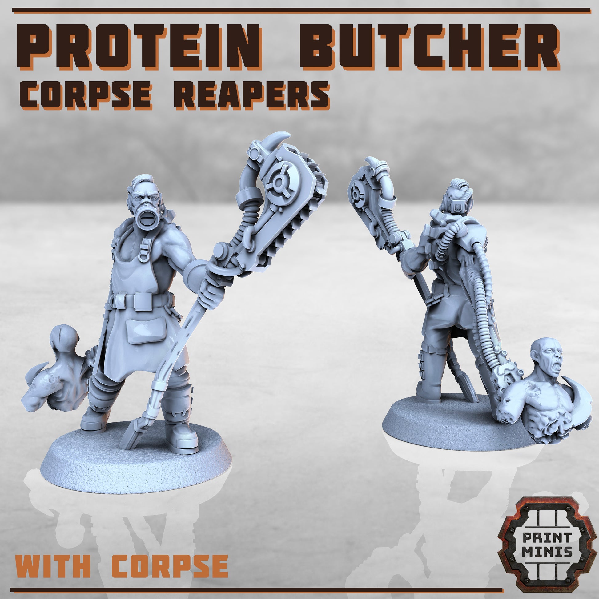 Protein Butchers - Figurine Print Minis - PRINT MINIS - 3DPitFactory