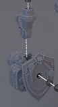 2 Pièces pour permettre l'option armes des 2 cotés pour le Questorian Imperial Vanguard of the Darkest Order