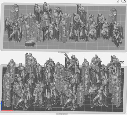 Lot de Figurines avec Socles – Impression Résine Haute Définition et PLA - 3DPitFactory - 3DPitFactory