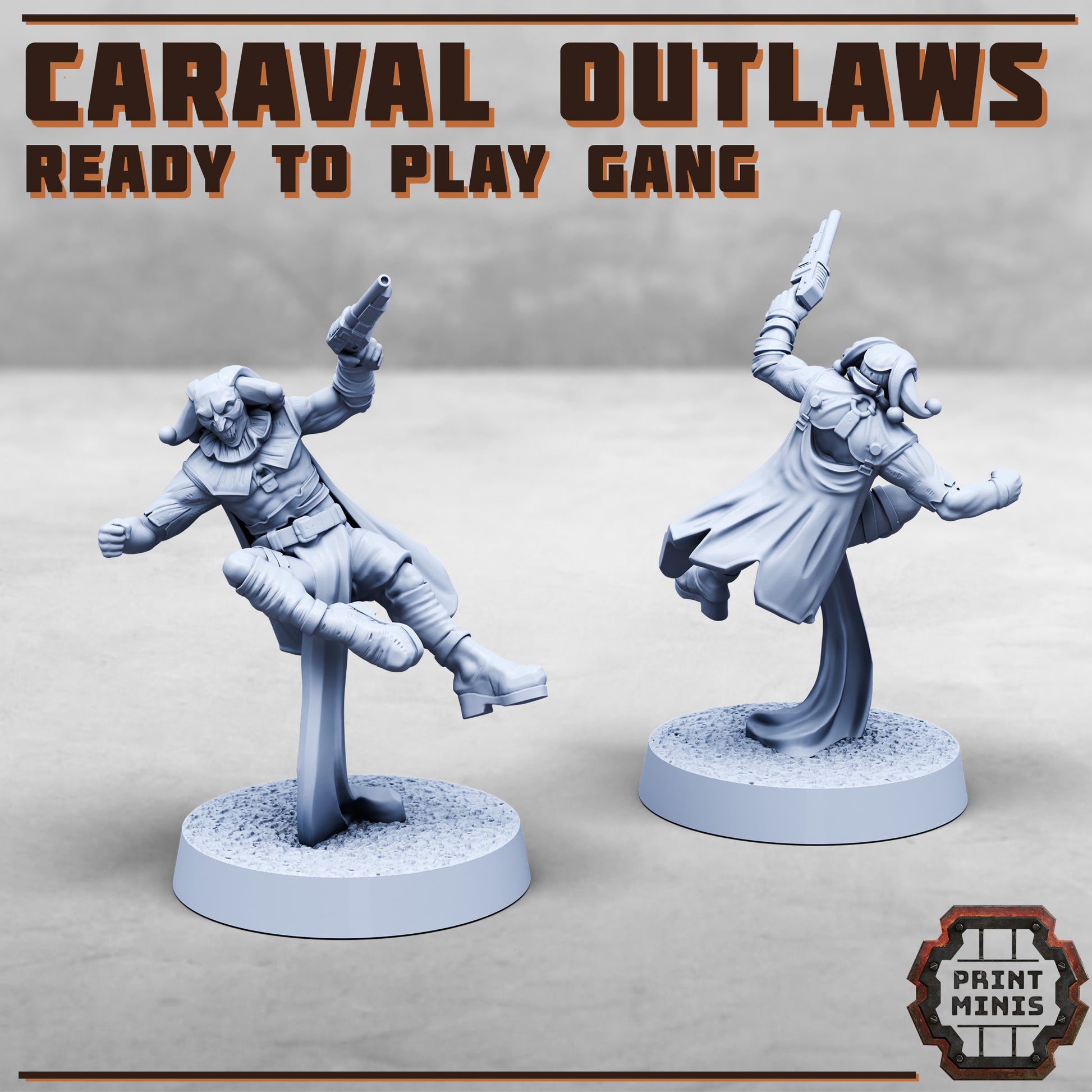 House Caraval Outlaws - Ready to Play Gang - Figurine Print Minis - PRINT MINIS - 3DPitFactory
