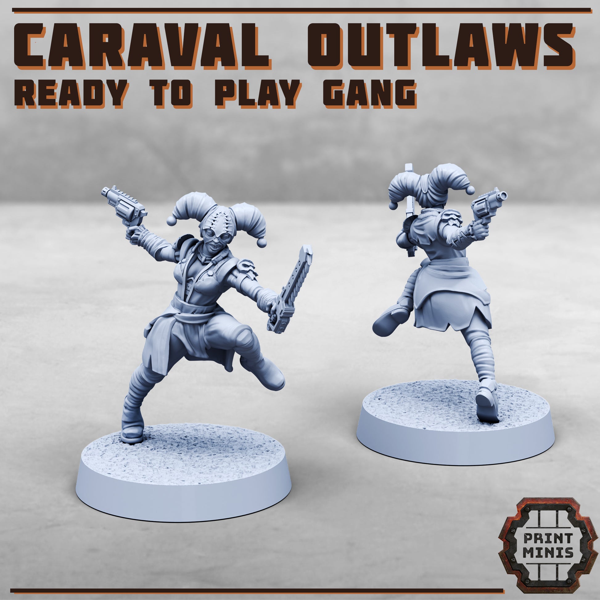House Caraval Outlaws - Ready to Play Gang - Figurine Print Minis - PRINT MINIS - 3DPitFactory