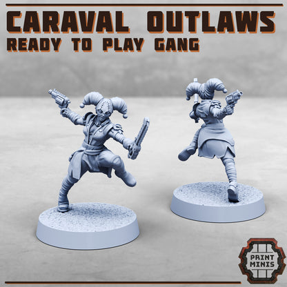 House Caraval Outlaws - Ready to Play Gang - Figurine Print Minis - PRINT MINIS - 3DPitFactory